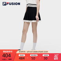 FILA 斐乐 FUSION斐乐潮牌半身裙女2023夏季百褶裙网球运动短裙