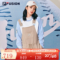 斐乐（FILA）FILA FUSION斐乐潮牌女针织背带裤2023春款长裤 板栗咖-DK 155/58A/XS