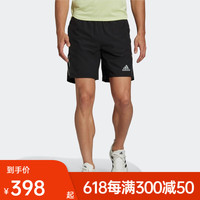 阿迪达斯 （adidas） 男装速干跑步运动短裤H58593 黑色/深银灰 AXS