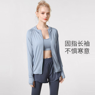 骆驼（CAMEL）瑜伽服五件套女跑步服2023春夏运动服套装时尚健身服衣服 5493，天水蓝/航海蓝（五件套） XXXL