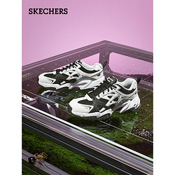 SKECHERS 斯凯奇 兔年新年系列机甲鞋二代跑步鞋男女老爹鞋本命年237234 黑色/白色/BKW 41.5