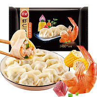 三全 详情领券！三全私厨虾仁玉米水饺480g*1袋30只虾仁饺子虾皇饺早餐