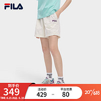 斐乐（FILA） X MAGIC STICK女子梭织短裤2023夏季新款时尚宽松休闲裤 浅米白-IV 165/66A/M