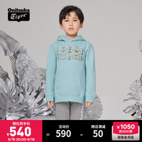 Onitsuka Tiger鬼塚虎 儿童舒适时尚卫衣连帽衫 2184A227-400 蓝色 110