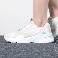 SKECHERS 斯凯奇 女鞋 2023夏季新款熊猫鞋时尚厚底老爹鞋轻便透气跑步鞋 117356-NTMT 35