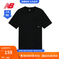 NEW BALANCE NB官方23新款男款夏季休闲百搭圆领T恤短袖 BK MT31542 L