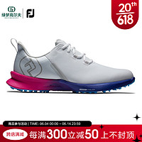 Footjoy高尔夫球鞋FJ男士Fuel Sport系列轻量运动舒适球鞋 白/粉/蓝55455 6.5=39码