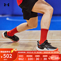 安德玛（UNDERARMOUR）春夏Spawn 5男女情侣运动篮球鞋3026285 黑色001 39