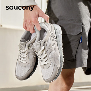 Saucony索康尼SHADOW 6000男女经典复古休闲鞋情侣时尚运动鞋灰44.5