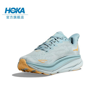 HOKA ONE ONE女款克利夫顿9跑步鞋Clifton 9舒适缓震轻盈回弹轻量透气 云雾蓝/冰流蓝 39/245mm