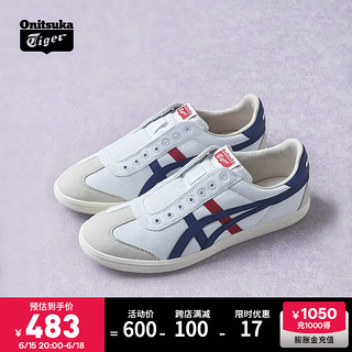 Onitsuka Tiger鬼塚虎 舒适懒人鞋透气运动休闲鞋TOKUTEN SLIP-ON 1183C129-100 白色/蓝色 39.5