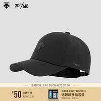 DESCENTE迪桑特 DUALIS系列 男女同款 棒球帽 D3231DCP05 BK-黑色 F