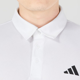 阿迪达斯 （adidas）polo衫男 23夏季新款运动服跑步健身训练短袖快干透气休闲翻领t恤 干爽透气/典雅白-偏小/晒图-5 XS(170/84A)