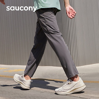 Saucony索康尼4D四面弹男裤运动梭织长裤舒适透气弹力跑步运动裤子 中灰 S(165/76A)