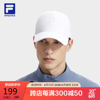 FILA 斐乐 官方男子经典棒球帽2023夏休闲运动帽遮阳帽鸭舌帽