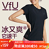 VFU运动T恤短袖女速干衣网纱透气健身服训练瑜伽服 黑色 S码