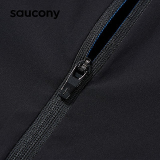 Saucony索康尼梭织外套男轻薄防风透气跑步皮肤衣旗舰23夏季新品男子夹克 黑色-1 M(170/92A)