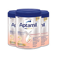 PLUS会员：Aptamil 爱他美 白金 幼儿奶粉 2段 800g*3罐