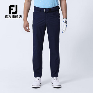 Footjoy高尔夫新款男士运动舒适吸湿防紫外线透气排汗弹力速干golf长裤 海军蓝80523 M