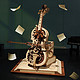 PLUS会员：ROKR 若客 秘境大提琴八音盒 拼装模型玩具