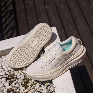 VANS范斯官方 Old Skool Overt CC增高厚底个性舒适男女板鞋 白色 36.5