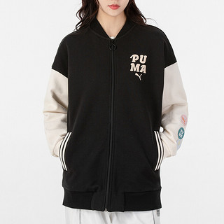 彪马（PUMA）女装 2023夏季新款运动休闲服撞色棒球服透气宽松夹克外套 536309-01 M/160/84A