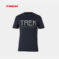 崔克（TREK）时尚复古徽标印花LOGO柔软舒适耐穿耐洗短袖T恤 海军蓝色 M