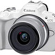 Canon 佳能 EOS R50 系统相机 + RF-S 18-45 是 STM 镜头——无反光镜相机 白色