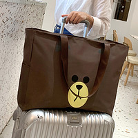 桃梓 旅行包袋可爱轻便大容量女手提旅游包包帆布短途行李袋子便携学生