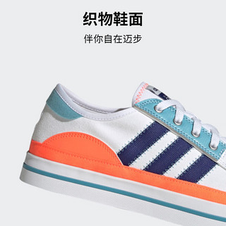 adidas「城市画布」阿迪达斯官方neo CITY CANVAS男女休闲帆布鞋 白/橘/天蓝/藏青蓝 40(245mm)