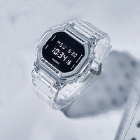 CASIO 卡西欧 G-SHOCK白色冰韧系列半透明防水休闲运动男表石英表男日韩表GA-2100SKE-7A