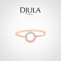 DJULA 茱蕊 几何系列 SDR2583-A 女士圆形18K玫瑰金钻石戒指 54mm