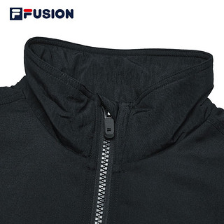 斐乐（FILA） FILA FUSION斐乐潮牌男子棉服2023春季新款时尚宽松立领保暖外套 深黑-BK 160/84A/XS