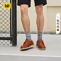 CAT卡特男鞋2023春夏新款户外复古经典牛皮止滑时尚休闲鞋 棕色 39