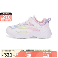 斯凯奇（SKECHERS）yysports 新款男女青少年休闲运动跑步鞋 303903L/WMLT 27.5