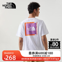 北面 短袖T恤男户外舒适透气半袖23春夏上新81MU FN4/白色 3XL/190(建议拍小一码)