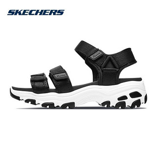 SKECHERS 斯凯奇 D'LITES系列 女子凉鞋 31514/BLK 黑白色 38