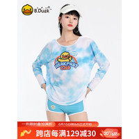 B.Duck小黄鸭分体泳衣女 三件套少女可爱宽松透气保守遮肚女士温泉泳衣