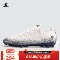 KELME/卡尔美新款MG足球鞋男透气短钉球鞋学生青少年比赛圆钉球鞋成人 白黑 40