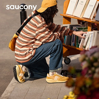 saucony 索康尼 复古休闲鞋男女同款夏季新款运动鞋子JAZZ RENEW吴念真推荐 黄-3