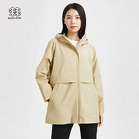 KOLON SPORT/可隆软壳夹克 女子户外休闲戈尔防泼水透汽防风外套 LKWJ3MT538-BE 米黄 165/M