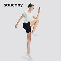 saucony 索康尼 23夏季新款女子三分紧身短裤健身跑步运动透气穿搭