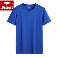 Telent 天伦天 T恤男夏季男士冰丝速干短袖运动服透气上衣 蓝色 2XL
