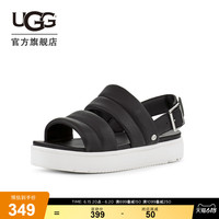 UGG夏季女士舒适厚底休闲时尚露趾可调式脚踝束带凉鞋 1124997