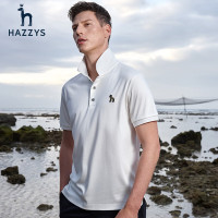 HAZZYS 哈吉斯 翻领刺绣polo衫 ASTZE03BX37