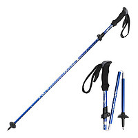 TFO 户外登山杖 徒步健走登山拐杖超轻便携式折叠手杖2402215 蓝色