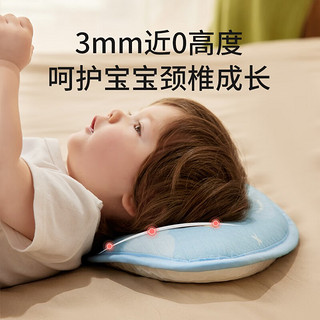 蒂乐新生婴儿枕头宝宝定型枕0到6个月矫纠正防止偏头型透气四季通用 托尼小熊（近0高度 ）