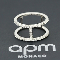 APM Monaco 摩纳哥APM Monaco·几何图案个性时尚指环 A16876OX