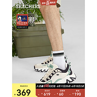 SKECHERS 斯凯奇 新款鞋子男款时尚休闲户外耐磨跑鞋894233 自然色/绿色/NTGR 41