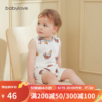 Babylove 宝宝背心连体衣薄款透气夏季婴儿无袖哈衣爬服新生儿夏装 HICOCO 90cm